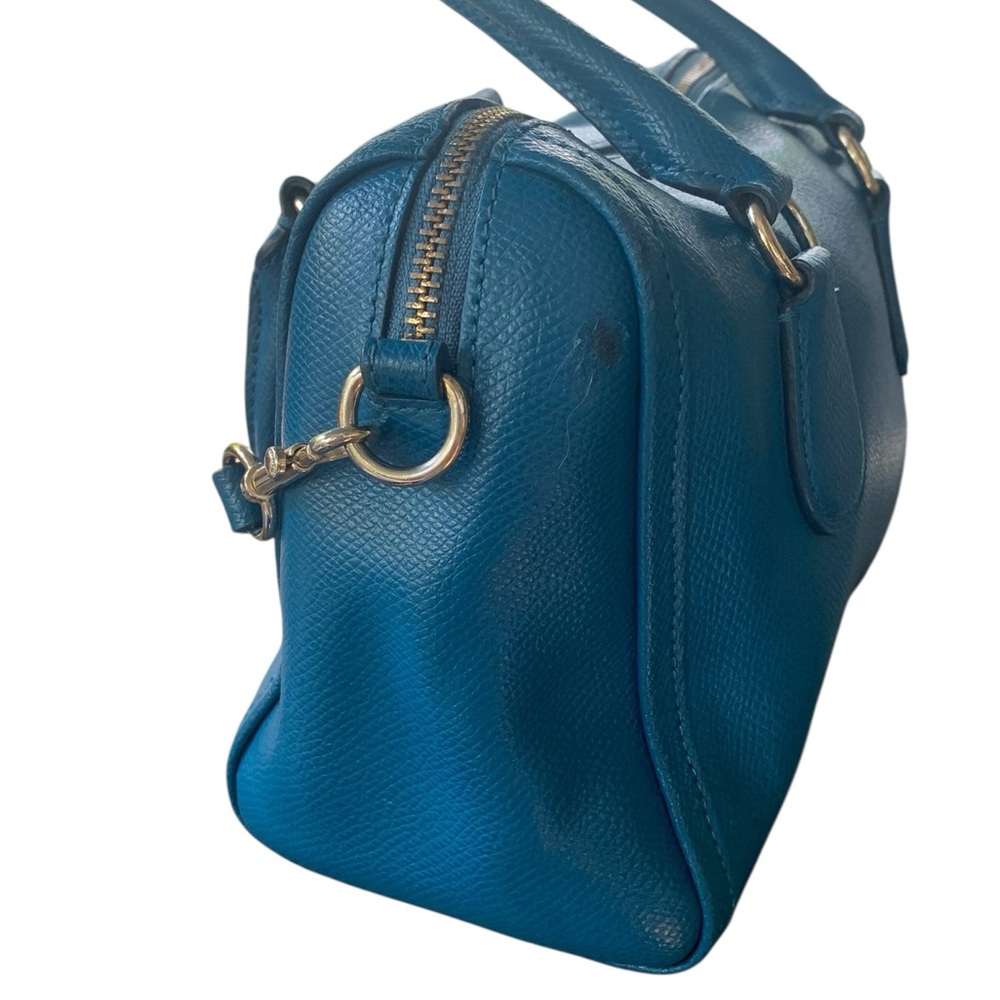 Coach Mini Benett Crossbody in Turquoise pebbled leather - Picture 8 of 13